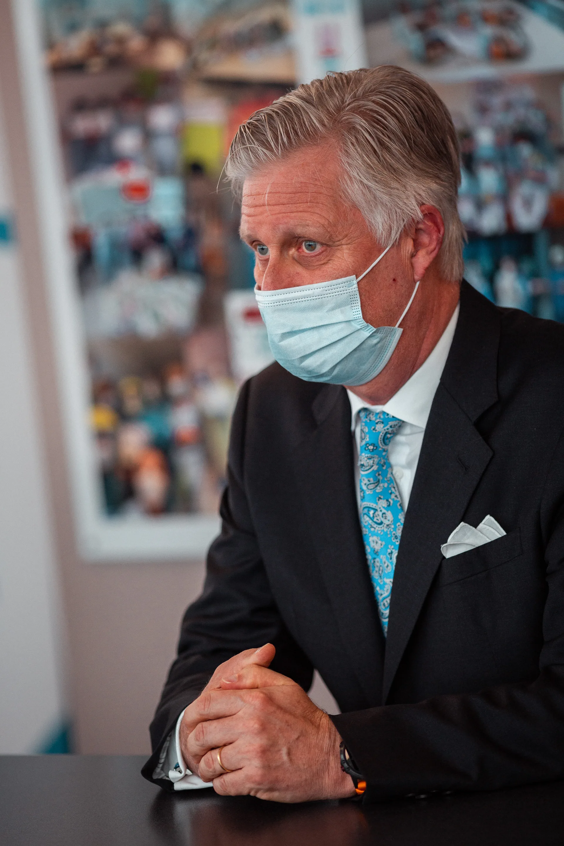 Équipe médicale et direction Vivalia lors de la visite royale à Libramont